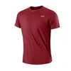 Men's Casual Quick Dry Logo Neck T-Shirt Gym Running Moisture Wicking Short Sleeve Training Apparel 100% Polyester Spring/Summer