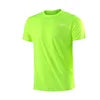 Men's Casual Quick Dry Logo Neck T-Shirt Gym Running Moisture Wicking Short Sleeve Training Apparel 100% Polyester Spring/Summer