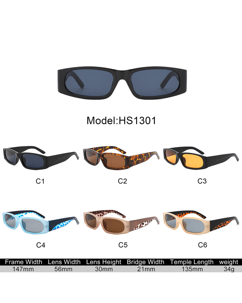 Talon - Lunettes de soleil mode carrées rétro étroites et rectangulaires