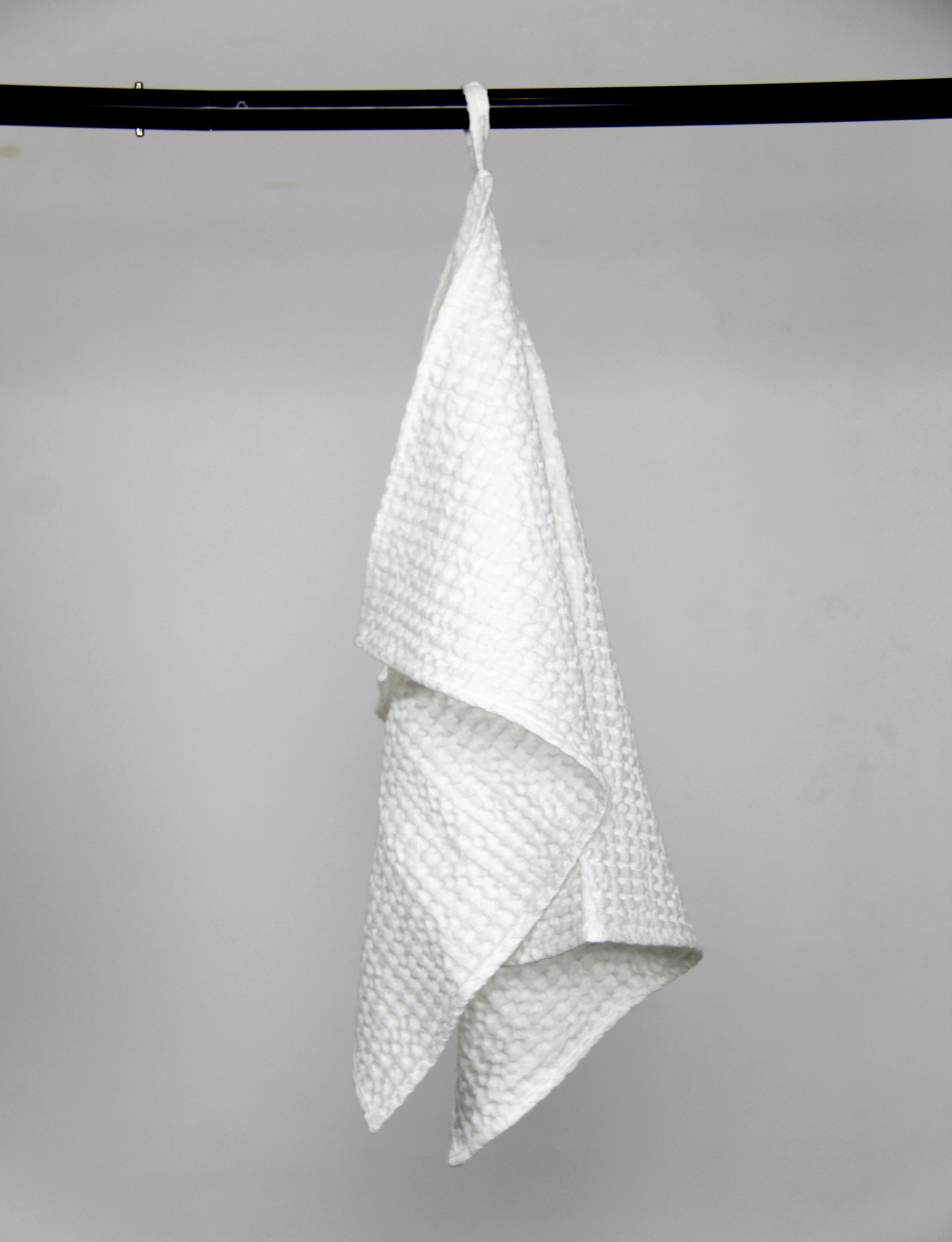 White linen waffle towel | European Linen Blend