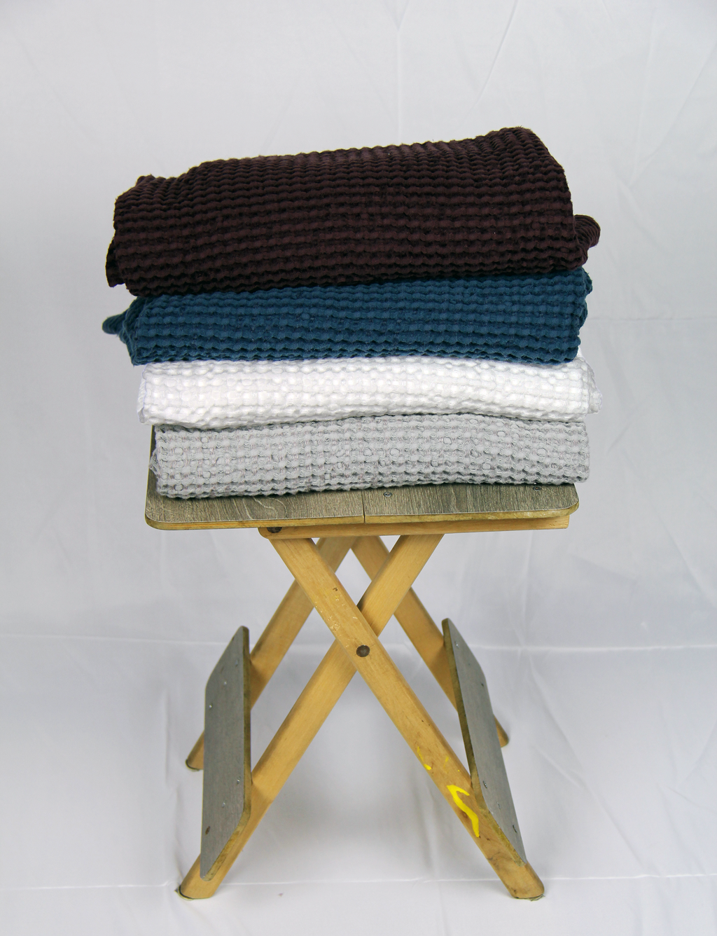 White linen waffle towel | European Linen Blend