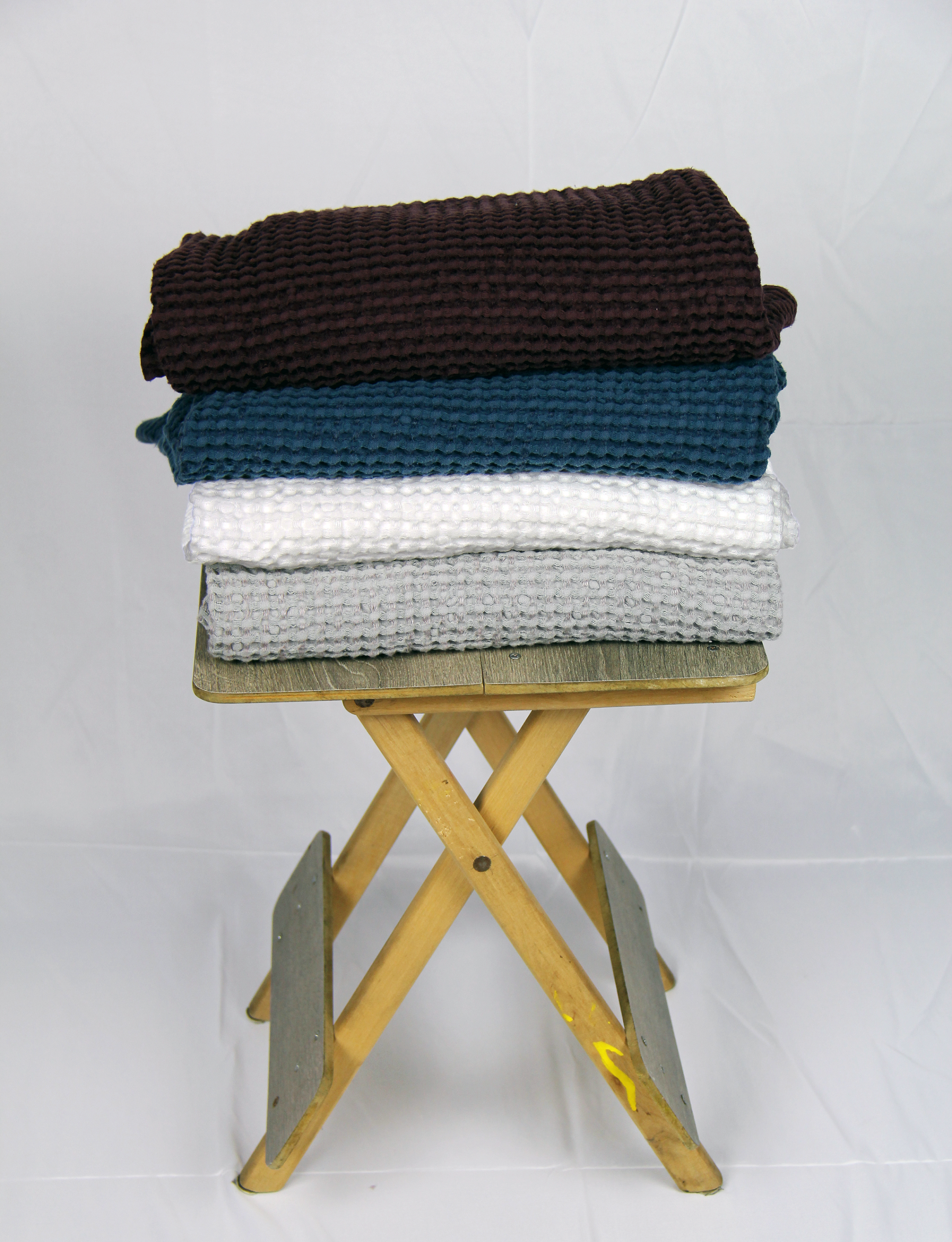 White linen waffle towel | European Linen Blend