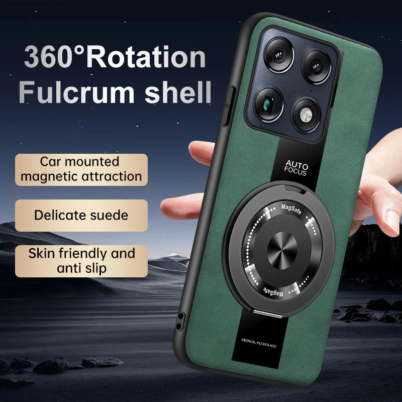 Case For Motorola Signature Moto Edge 70 Ultra X70 Air Pro Magnetic Holder Luxury Leather Phone Cover Ring Shell Silicone Bumper