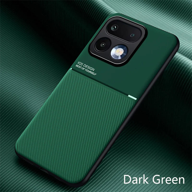 Soft Frame Cover For Realme 16 Pro 5G Case Leather Car Magnetic Holder Funda for Realme 16 Pro Plus 16Pro TPU Shockproof Coque