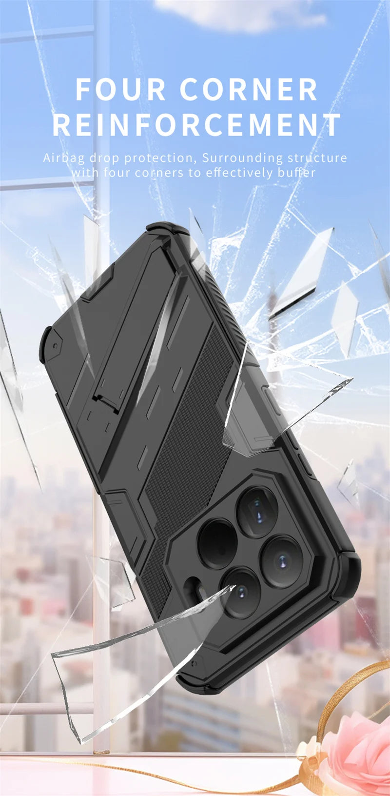 Xiaomi15T Pro Case Armor Shockproof Phone Cases For Xiaomi 15T Pro 5G Xiomi Mi15T Mi 15 T 2025 Magnetic Holder Stand Back Cover