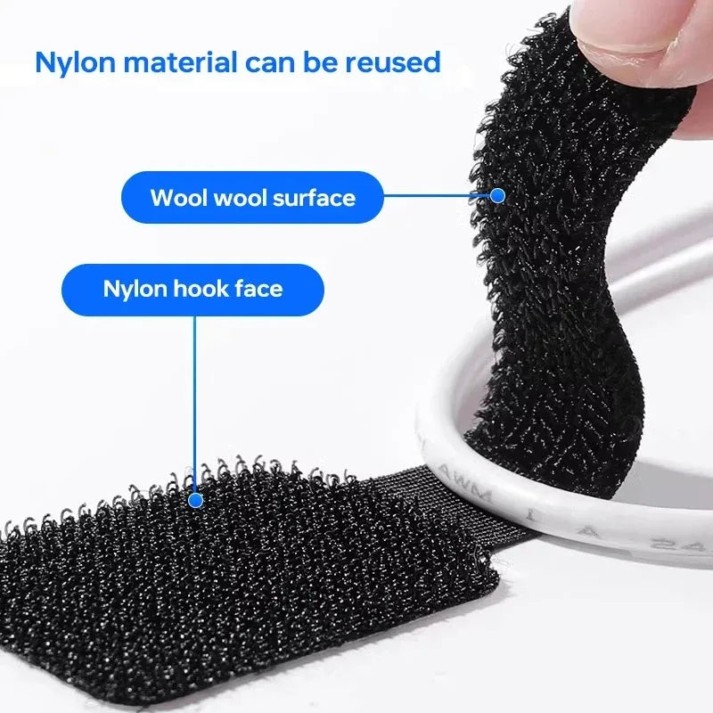 Reusable Cable Ties Fastening Wire Organizer Cord Rope Holder Self