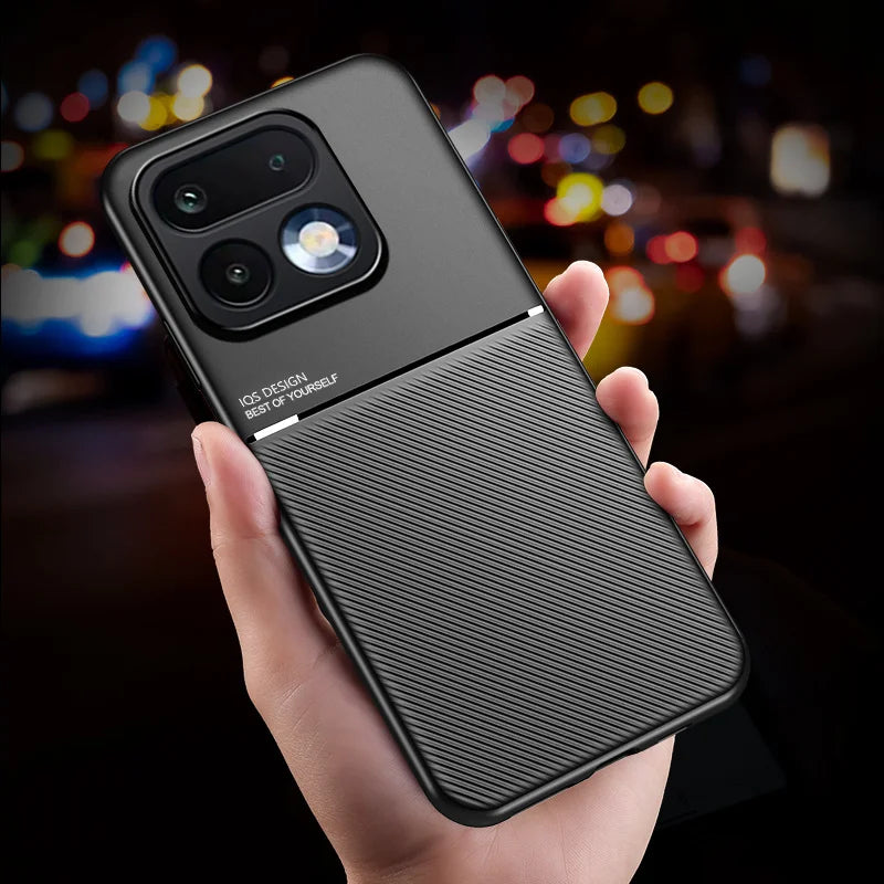 Soft Frame Cover For Realme 16 Pro 5G Case Leather Car Magnetic Holder Funda for Realme 16 Pro Plus 16Pro TPU Shockproof Coque