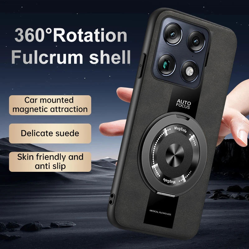 Case For Motorola Signature Moto Edge 70 Ultra X70 Air Pro Magnetic Holder Luxury Leather Phone Cover Ring Shell Silicone Bumper