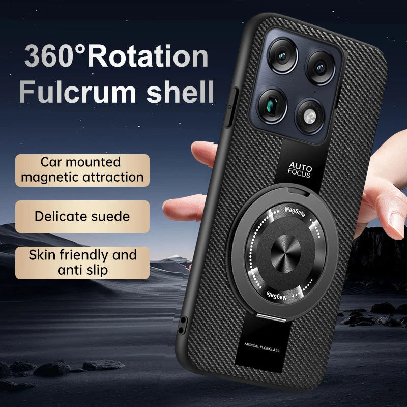 Case For Motorola Signature Moto Edge 70 Ultra X70 Air Pro Magnetic Holder Luxury Leather Phone Cover Ring Shell Silicone Bumper