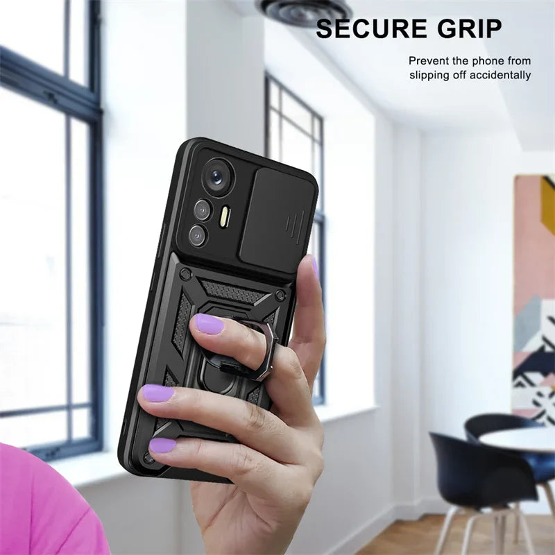 Military Grade Armor Case For Mi Xiaomi 17 15 14 Ultra Pro 13T 13 Lite Max 5G Phone Magnetic Holder Ring Stand Protect Cover