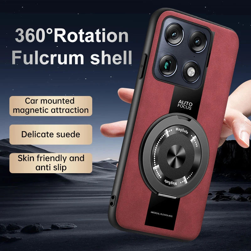 Case For Motorola Signature Moto Edge 70 Ultra X70 Air Pro Magnetic Holder Luxury Leather Phone Cover Ring Shell Silicone Bumper