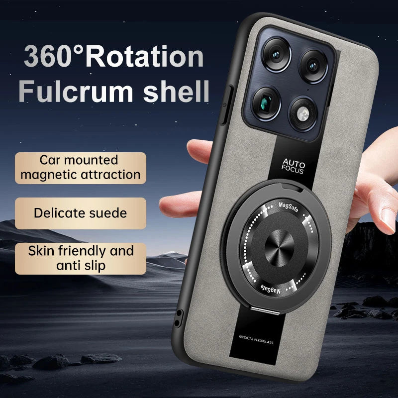 Case For Motorola Signature Moto Edge 70 Ultra X70 Air Pro Magnetic Holder Luxury Leather Phone Cover Ring Shell Silicone Bumper