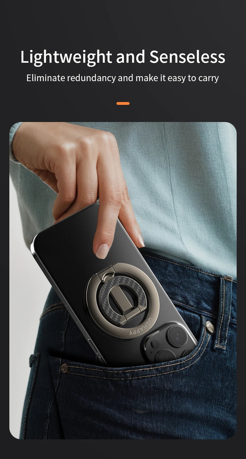 Mobile Phone Strong Magnetic Holder for Magsafe Double-sided Magnet Stand Portable Folding Ring Bracket for  Phone 14 15 16