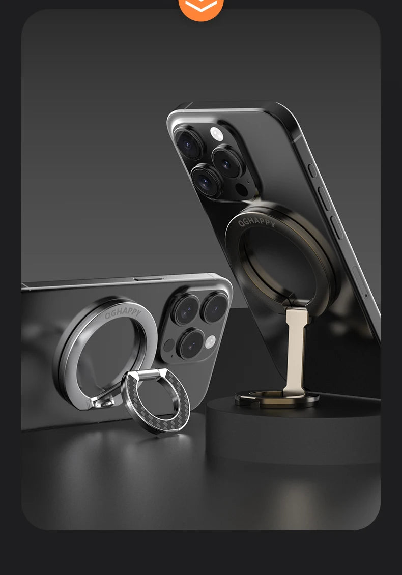 Mobile Phone Strong Magnetic Holder for Magsafe Double-sided Magnet Stand Portable Folding Ring Bracket for  Phone 14 15 16