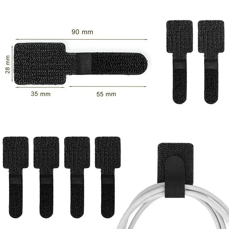 Reusable Cable Ties Fastening Wire Organizer Cord Rope Holder Self
