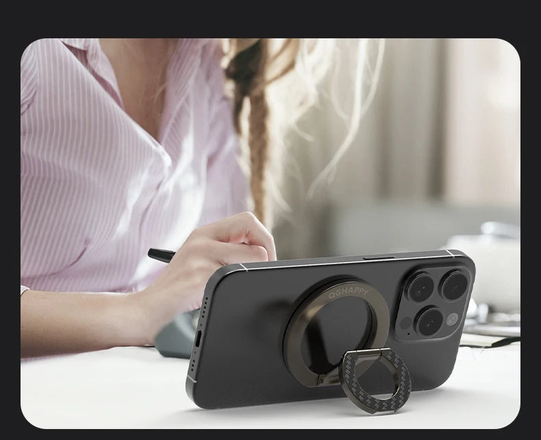 Mobile Phone Strong Magnetic Holder for Magsafe Double-sided Magnet Stand Portable Folding Ring Bracket for  Phone 14 15 16