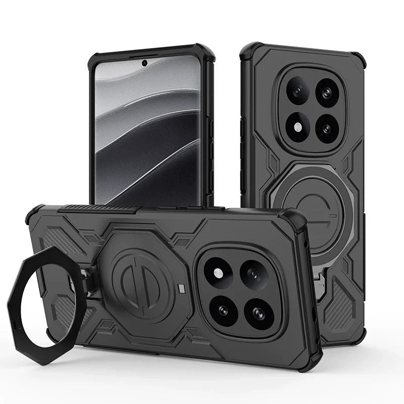 Case For Redmi Note 15 14 Pro Plus 5G Xiaomi 15T Pro MagSafe Stand Magnetic Holder Protection Stands Kickstand Protective Cover