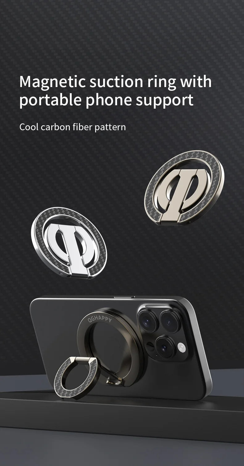 Mobile Phone Strong Magnetic Holder for Magsafe Double-sided Magnet Stand Portable Folding Ring Bracket for  Phone 14 15 16