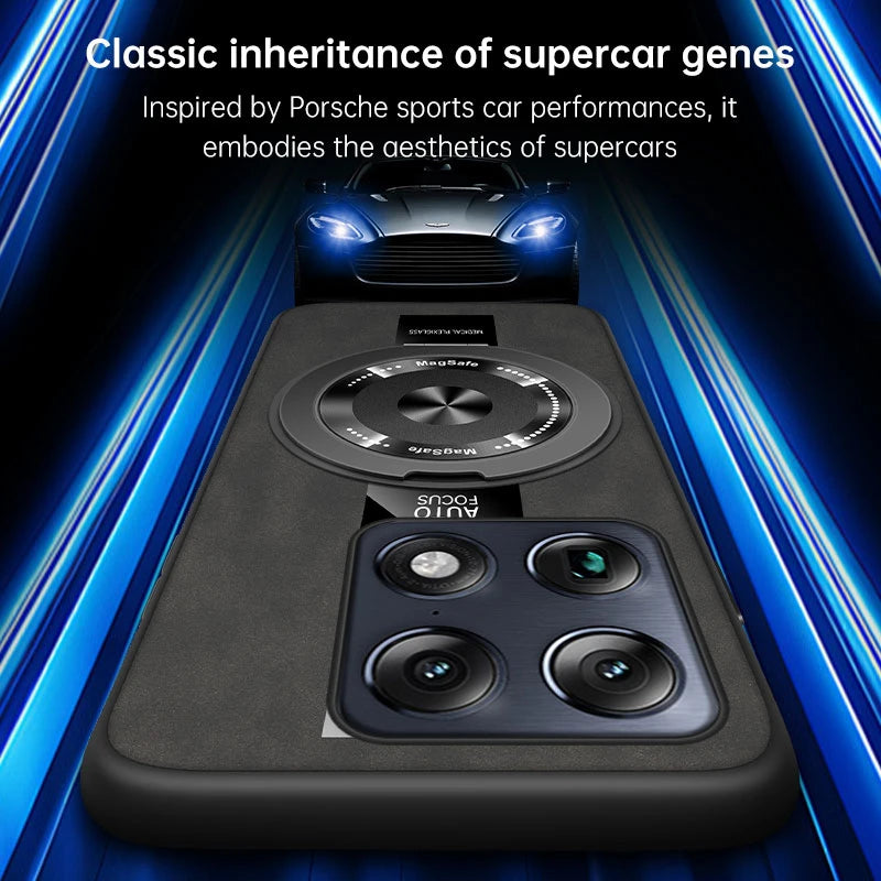 Case For Motorola Signature Moto Edge 70 Ultra X70 Air Pro Magnetic Holder Luxury Leather Phone Cover Ring Shell Silicone Bumper
