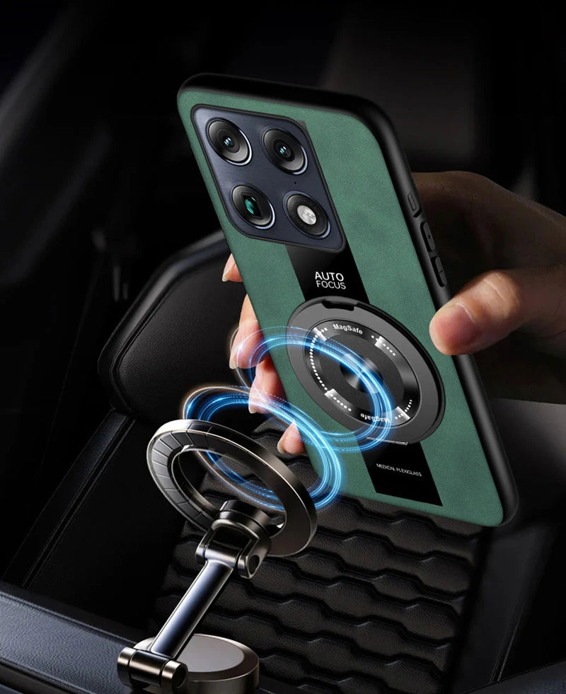 Case For Motorola Signature Moto Edge 70 Ultra X70 Air Pro Magnetic Holder Luxury Leather Phone Cover Ring Shell Silicone Bumper