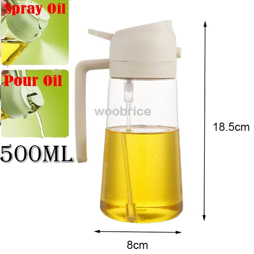 Olive Oil Spray Bottle for Oil Bottle Pouring for Cooking Oil Spices