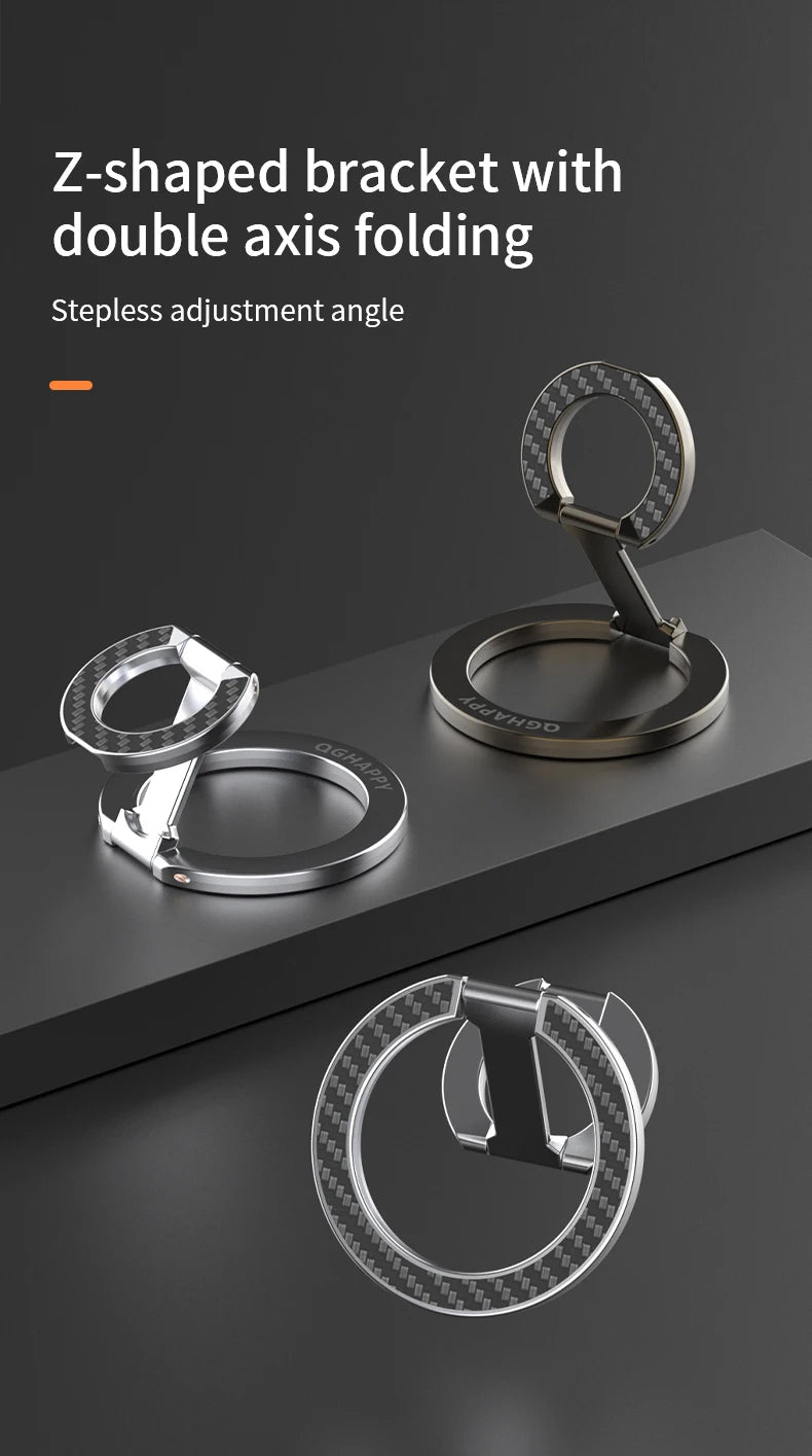 Mobile Phone Strong Magnetic Holder for Magsafe Double-sided Magnet Stand Portable Folding Ring Bracket for  Phone 14 15 16