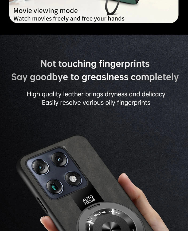 Case For Motorola Signature Moto Edge 70 Ultra X70 Air Pro Magnetic Holder Luxury Leather Phone Cover Ring Shell Silicone Bumper