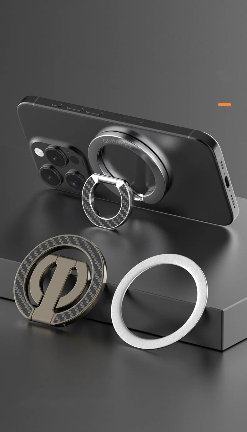 Mobile Phone Strong Magnetic Holder for Magsafe Double-sided Magnet Stand Portable Folding Ring Bracket for  Phone 14 15 16