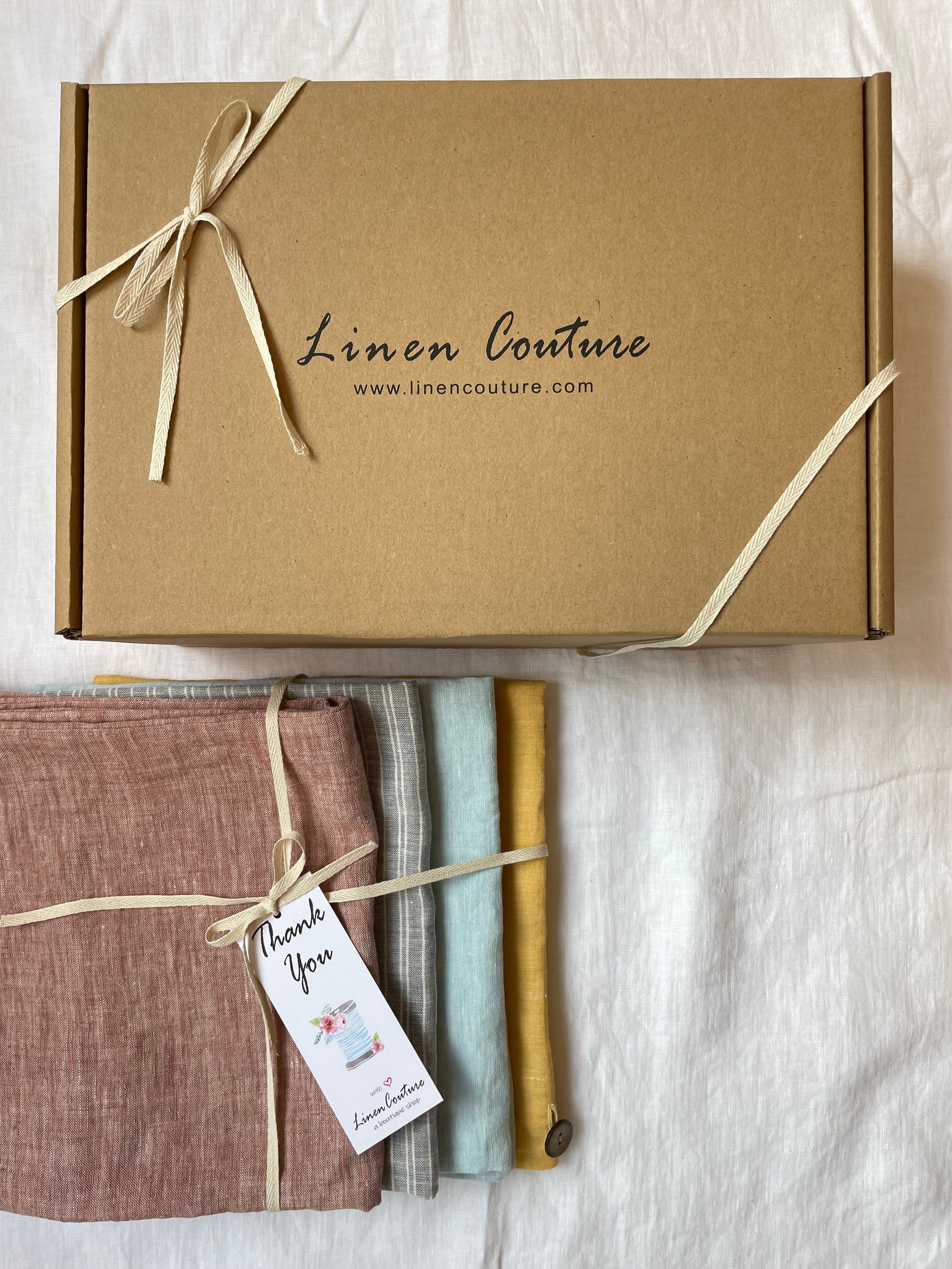 White linen waffle towel | European Linen Blend