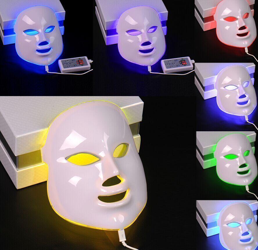 7 Colors Lights LED Photon PDT Facial Mask Face Skin Care Rejuvenation